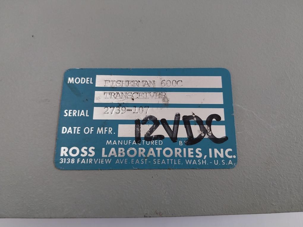 Ross 600C Transceiver Unit 12Vdc 102 Khz, 17 148 3207 F237