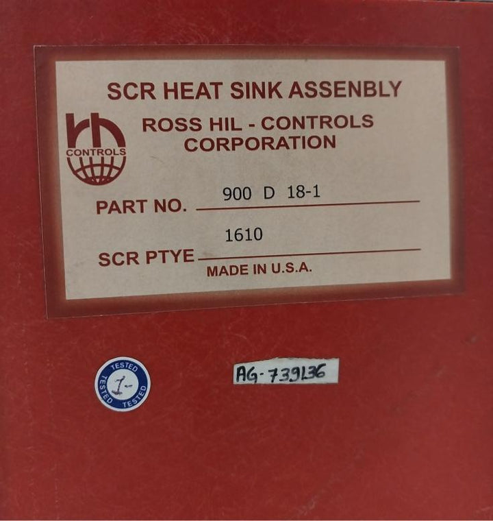 Ross Hill-controls Scr Heat Sink Assembly 900 D 18-1 Type-1610