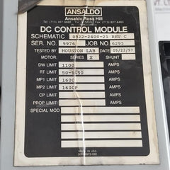 0522-2400-21 Dc Control Module Rt Limit 50-1450 Amps Ross Hill