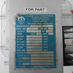 Ross Hill 0522-2400 Dc Control Module Rev A-c 0905-1528-01 (Not Working)