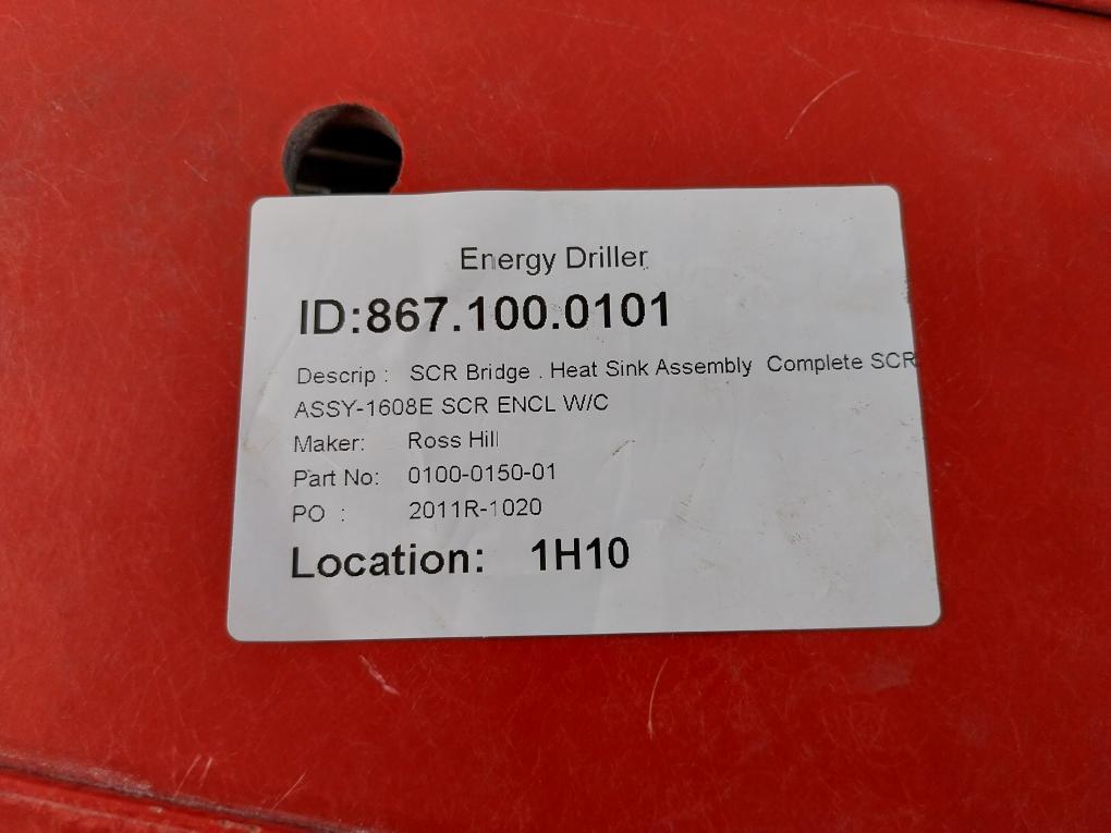 Ross Hill Controls 0100-0150-01 Scr Sink Assembly 867.100.0101