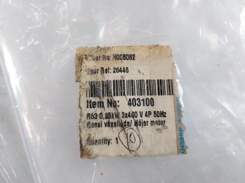 Rossi Motoriduttori Ms711-4 3-phase Motor & Brake W/ Mriv 62 U02A Gear Box 50Hz