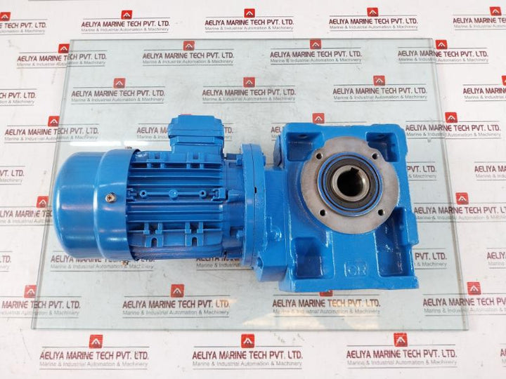 Rossi Motoriduttori Ms711-4 3-phase Motor & Brake W/ Mriv 62 U02A Gear Box 50Hz