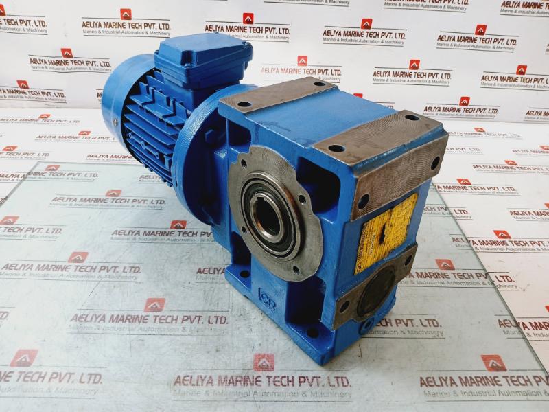 Rossi Motoriduttori Ms711-4 3-phase Motor & Brake W/ Mriv 62 U02a Gear Box