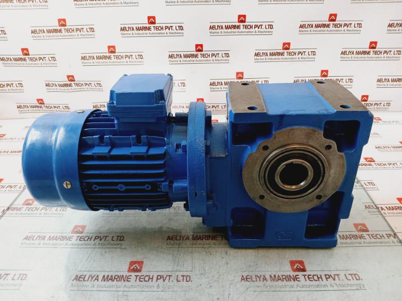 Rossi Motoriduttori Ms711-4 3-phase Motor & Brake W/ Mriv 62 U02a Gear Box