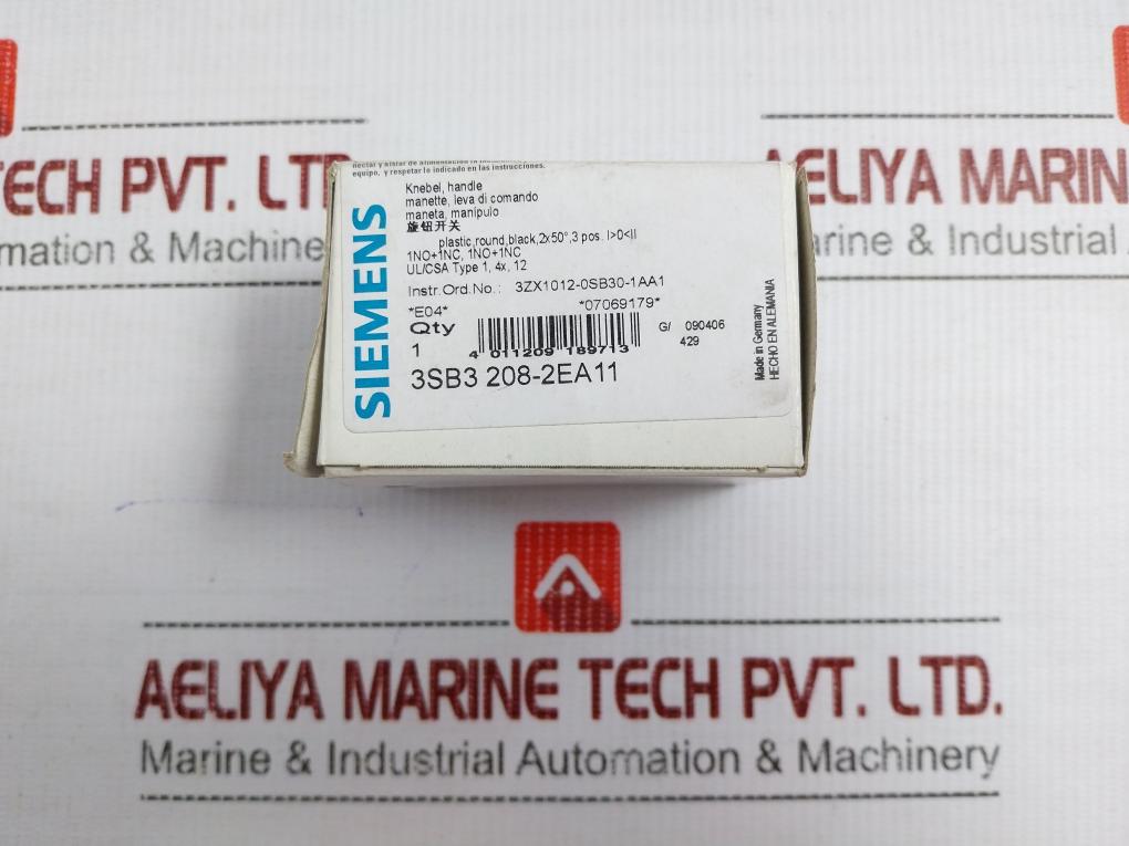 Rotary Selector Switch With Block Base 400V 3Sb3208-2Ea11 Siemens