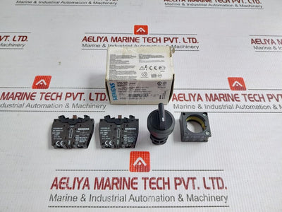 Rotary Selector Switch With Contact Block Base 3Sb3208-2Ea11 Siemens 400V 50Hz