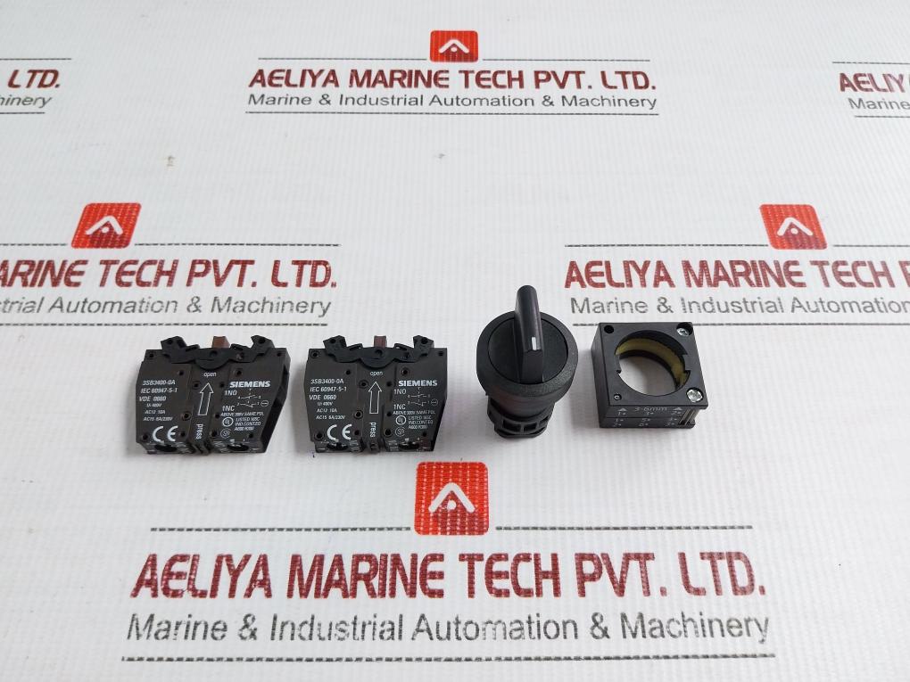 Rotary Selector Switch With Contact Block Base 3Sb3208-2Ea11 Siemens 400V 50Hz