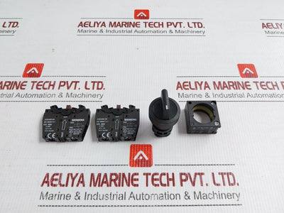 Rotary Selector Switch With Contact Block Base 3Sb3208-2Ea11 Siemens 400V 50Hz