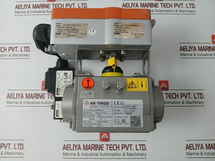 Rotech Acr1Areaazzm252M20Al Pneumatic Actuator Assembly With Dr00030U Al 8 Bar