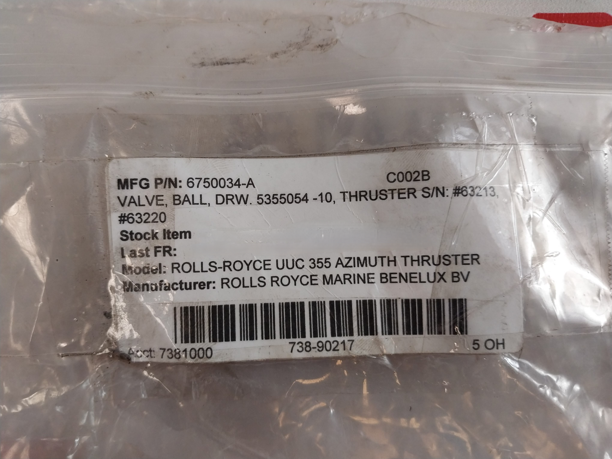 Rotelmann Dn 20 3/4 Bsp Hand Thruster Ball Valve 6750034-a