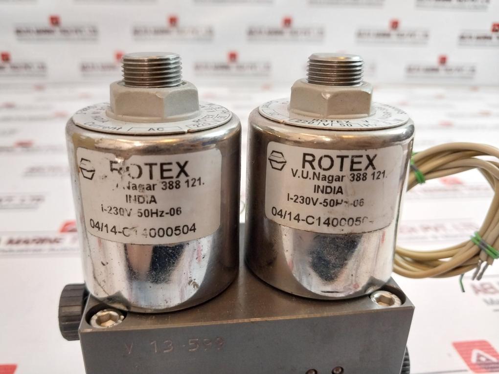 Rotex 67400-6-2G Double Solenoid Valve 57400-6-2G 220Vac