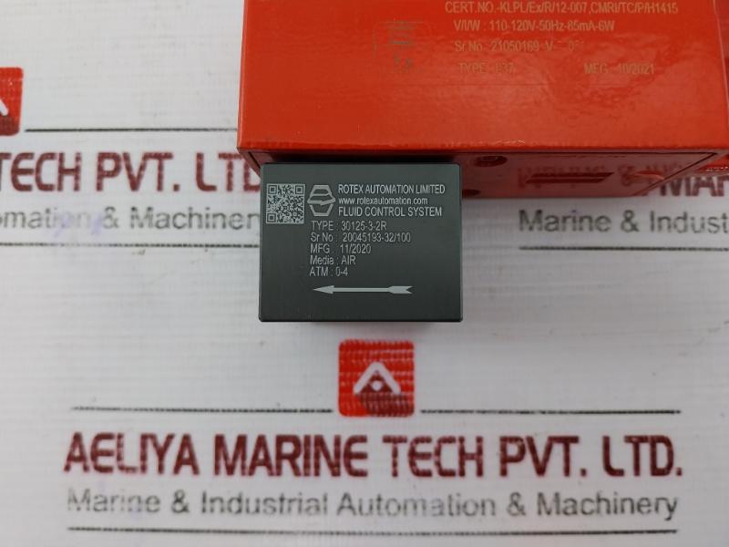 Rotex I-37 Fluid Control System 30125-3-2r Atm 0-4 Air