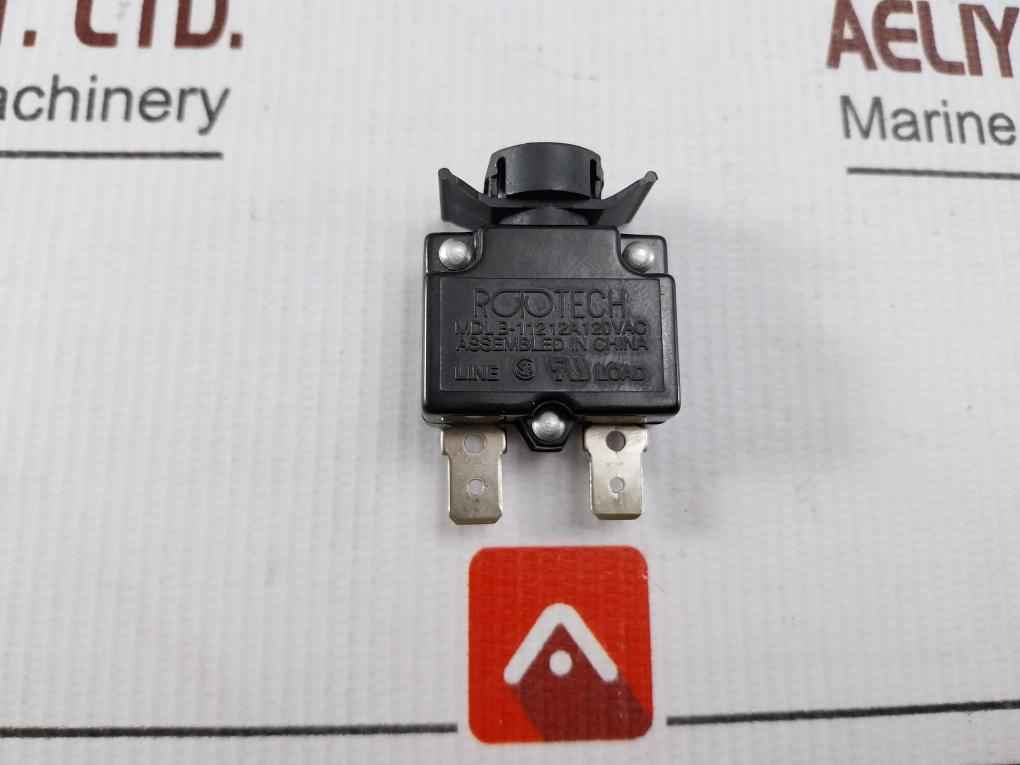 Rototech Mdlb-112 Push-to-reset Breaker 12a 120vac