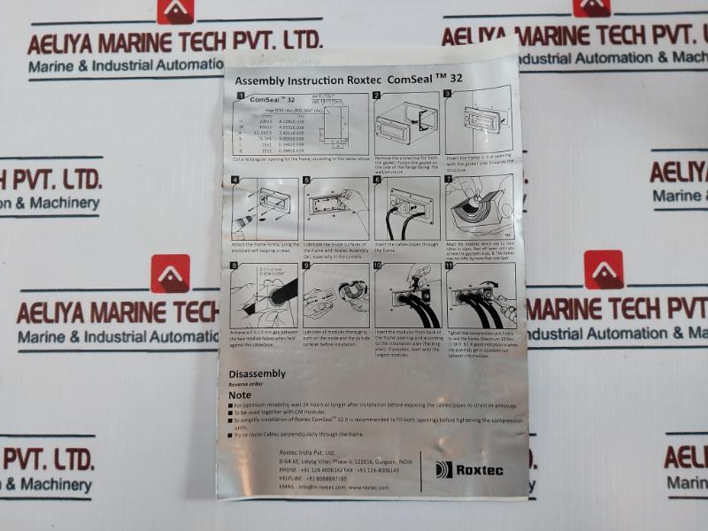 Roxtec Comseal 32/32 Cable Entry Frame With Grommet, 1000666