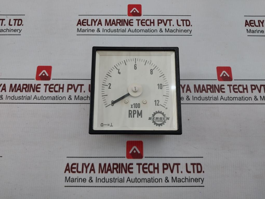 Analog Tachometer Ip56 24V Bergen Engines 0 To 12 X100 Rpm