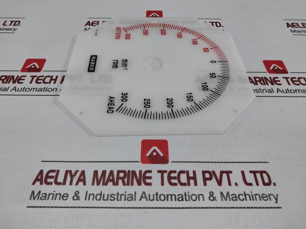 Rpm Dial Face For Propulsion And Control System 300-0-300 Min-1 Nabco