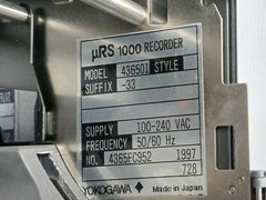 µRs1000 436501 Yokogawa 100-240Vac 50/60Hz 0 To 2.5 Kg/Cm2 Strip Chart Recorder