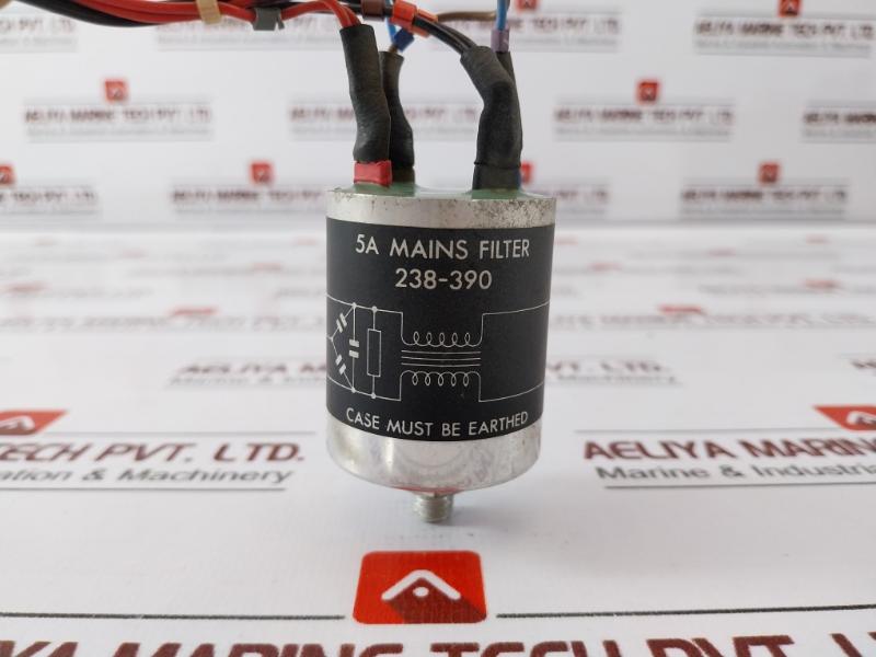 RS 238-390 5A Mains Filter, 250V 50Hz, B.S.613