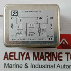 Rs 240-696 Chassis Mount Rfi Filter 5A Max 50/60 Hz