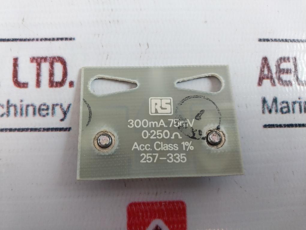 Rs 300Ma.75Mv Shunt Plate