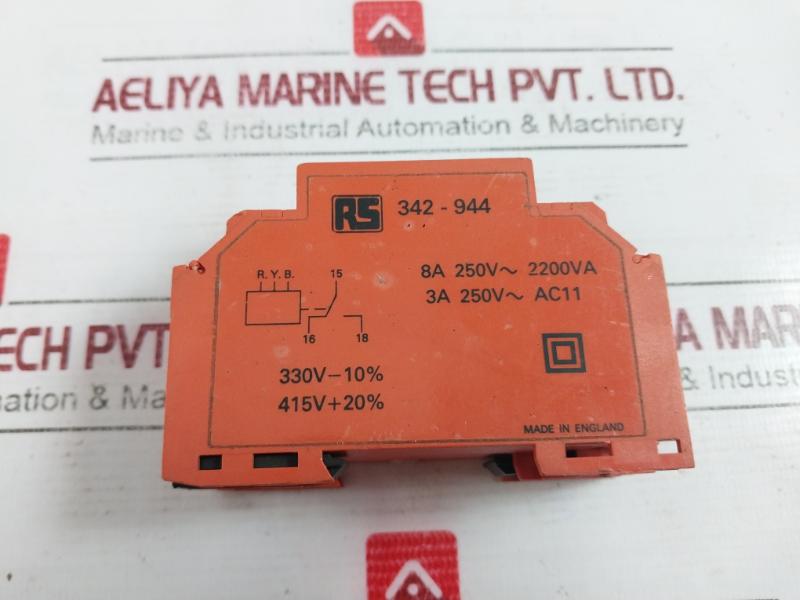 Rs 342-944 Phase Sequence Failure Relay 8A 250V 2200Va
