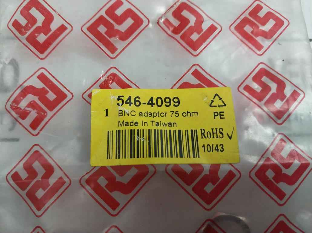 Rs 546-4099 Bnc Adapter 75 Ohm