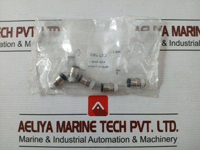 Rs 812-263 Pneumatic Straight Connector/Fitting R1/8 6Mm (1 Pack = 5 Pcs)