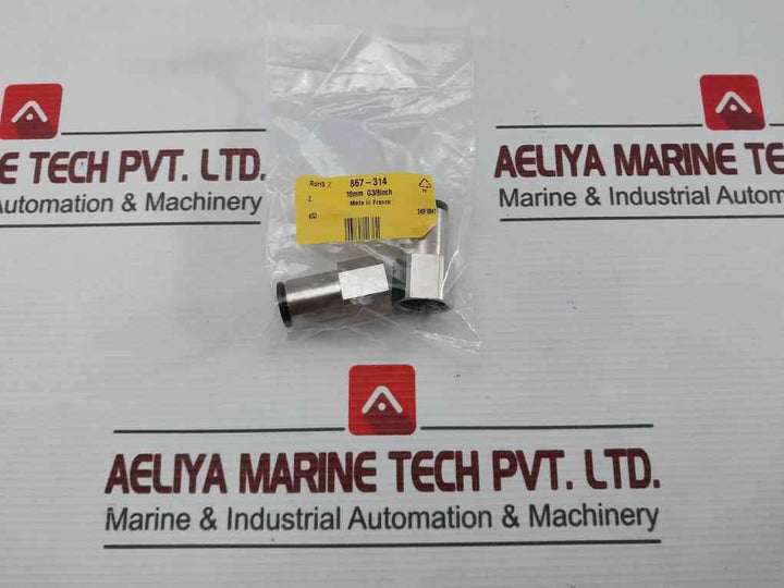 Rs 867-314 Pneumatic Fitting 10Mm G3/8Inch (1Pack = 2Pcs)