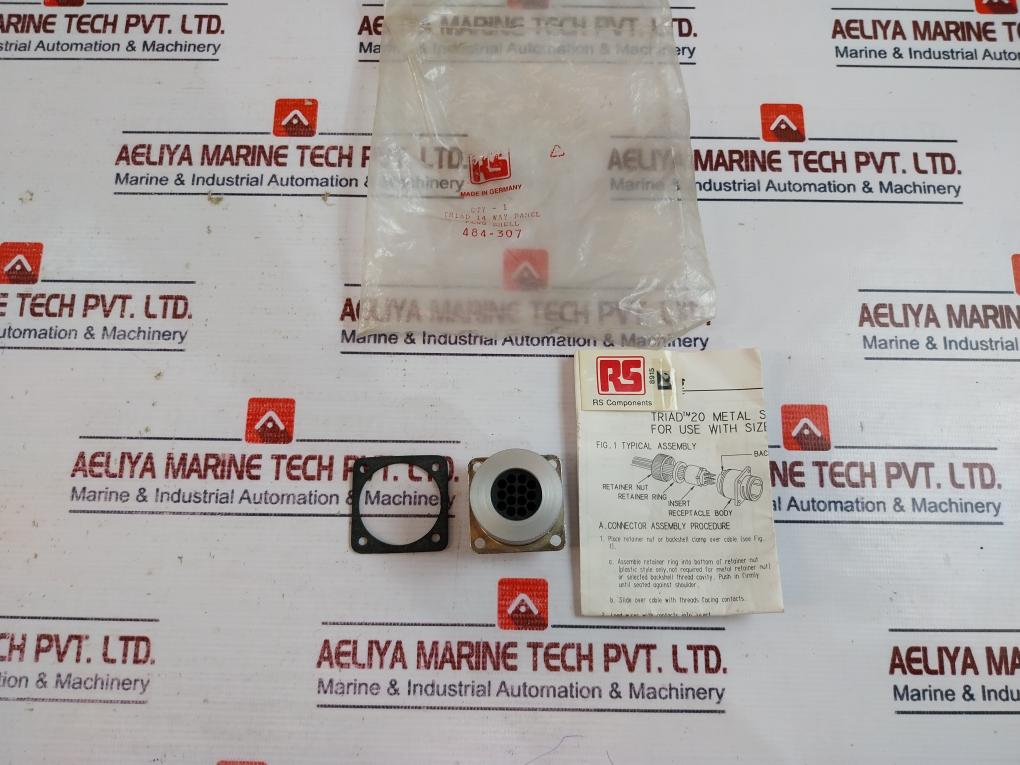 Rs Components Triad M1731-p14 14 Way Panel Plug Shell Use With Size 16 Contacts