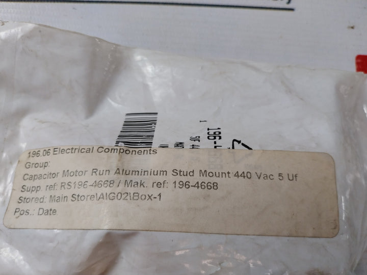 Rs Mr-a-t-s-nf Polypropylene Film Capacitor 440Vac 50/60Hz  Capacitor Motor Run