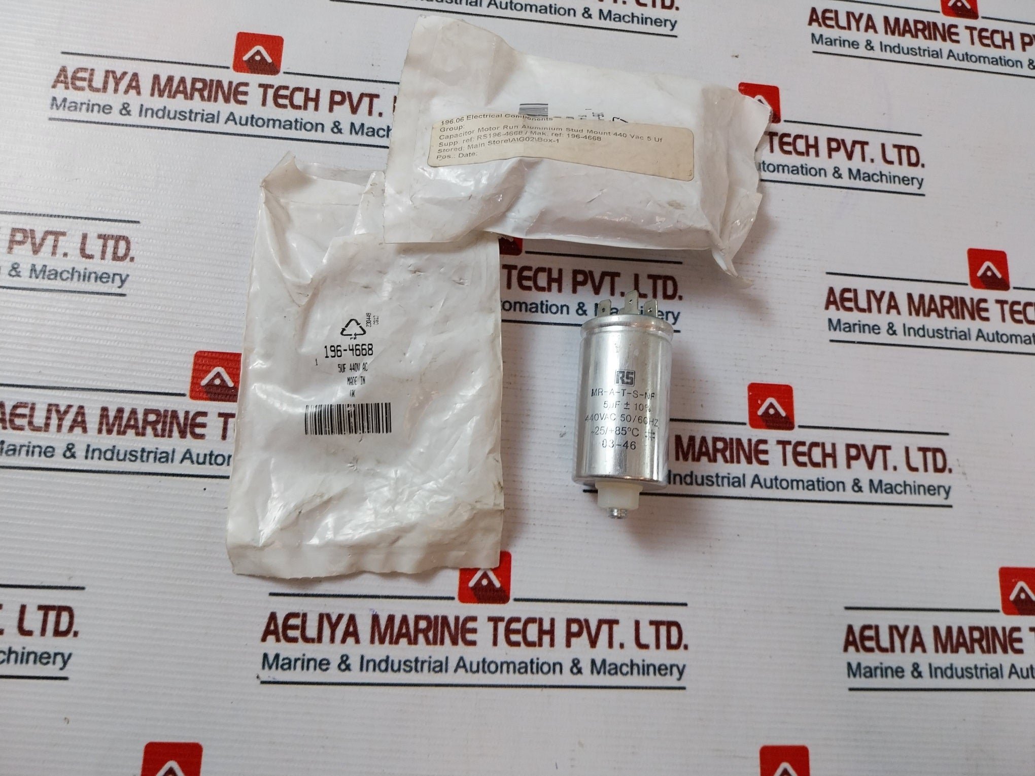 Rs Mr-a-t-s-nf Polypropylene Film Capacitor 440Vac 50/60Hz  Capacitor Motor Run