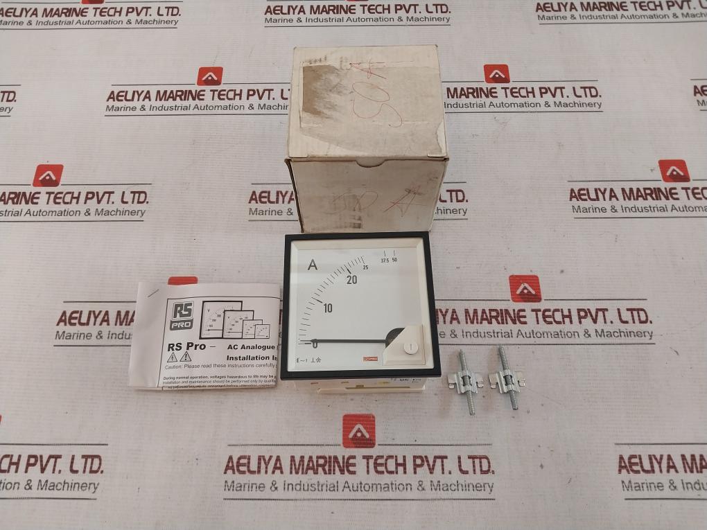Rs Pro 186-2467 Moving Iron Ac Analogue Panel Meter Ammeter 25A (X2)