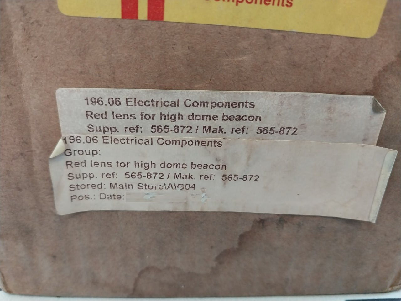 Rs Components 565-872 Red Lens For High Dome