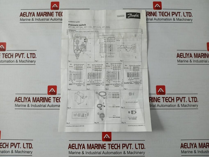 Rt117L Danfoss 150-430 Psig,Ip66 Pressure Switch