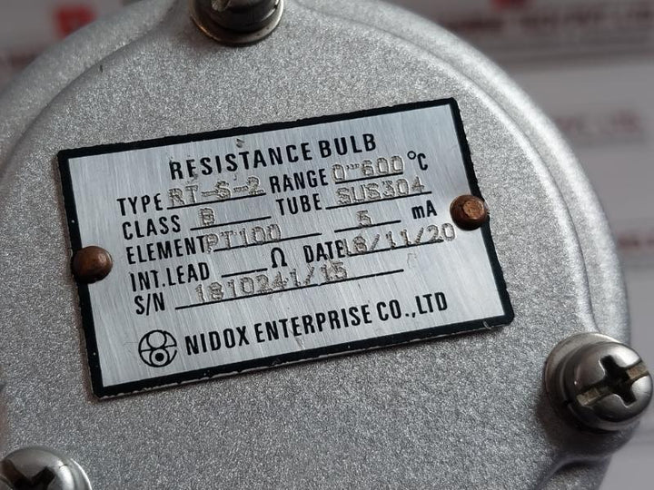 Rtd Temperature Sensor Rt-s-2 Nidox Enterprise