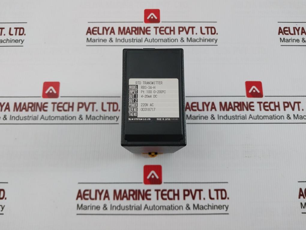 Rtd Transmitter 220Vac M-system Rbs-3A-h