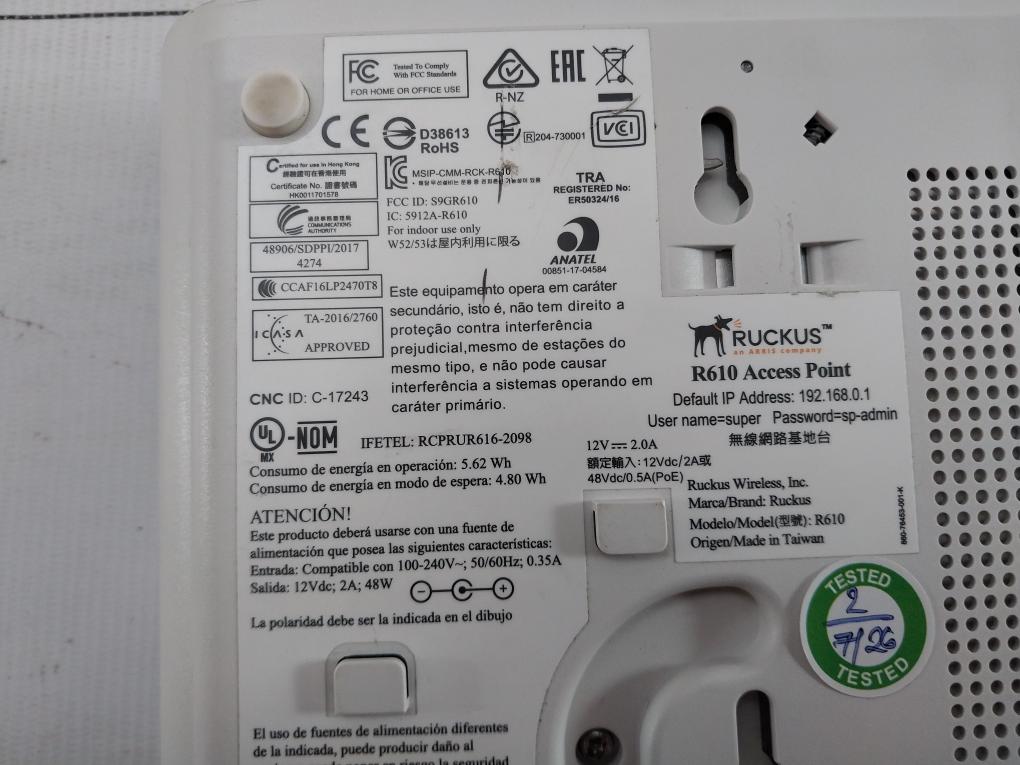 Ruckus-100-240V-50-60Hz-0-35A-Dual-Band-Wifi-Access-Point-R610-209804-8