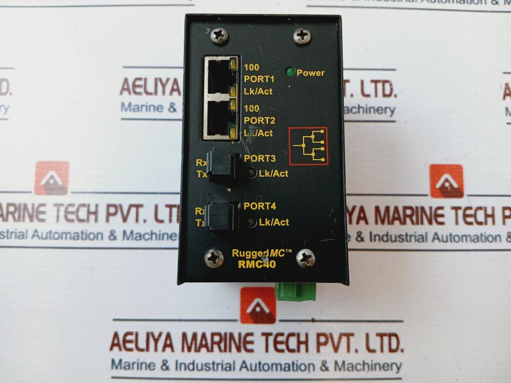 Ruggedcom Rmc40-hi-mjmj Media Converter 100-240V, 50-60Hz, 500Ma