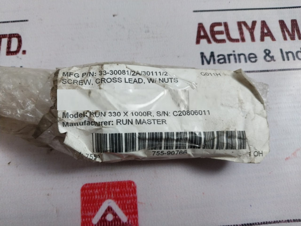 Run Master 33-30081/2A/30111/2 Metric Cross Lead Screw And W/Nuts Run 330X 1000R