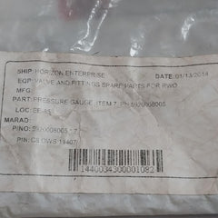 Rwo En 837-1 Pressure Gauge 0-140/145 Psi/0-10 Bar