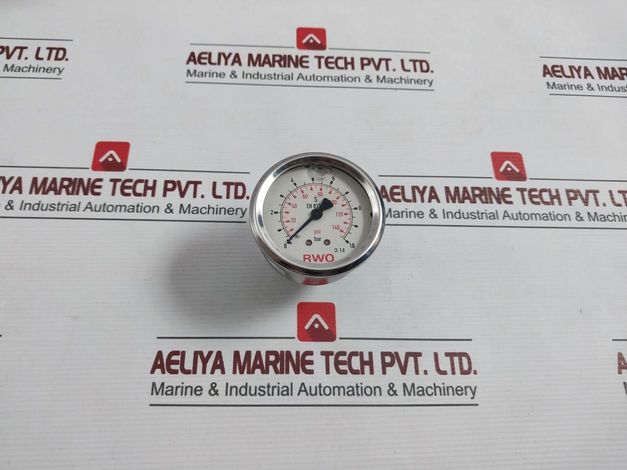 Rwo En 837-1 Pressure Gauge 0-140/145 Psi/0-10 Bar