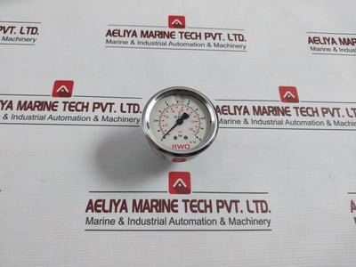 Rwo En 837-1 Pressure Gauge 0-140/145 Psi/0-10 Bar