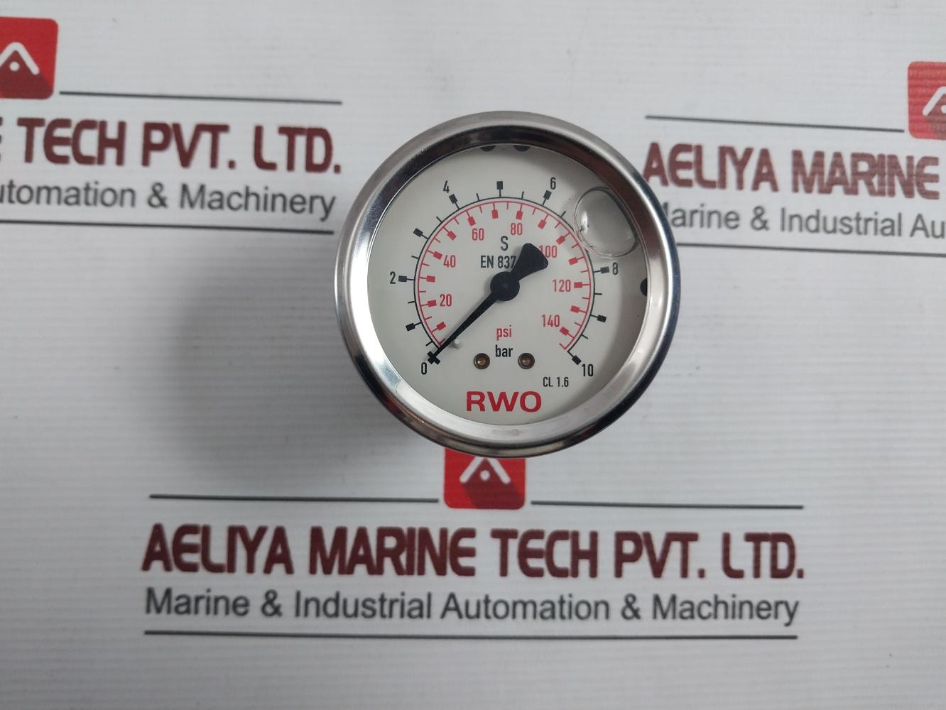 Rwo En 837-1 Pressure Gauge 0-140/145 Psi/0-10 Bar