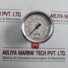 Rwo En 837-1 Pressure Gauge 0-140/145 Psi/0-10 Bar