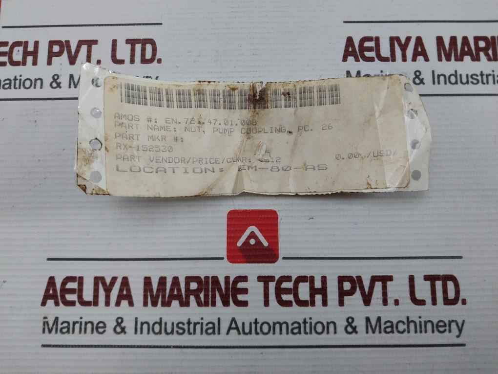 Rx-152530 Pump Coupling Nut