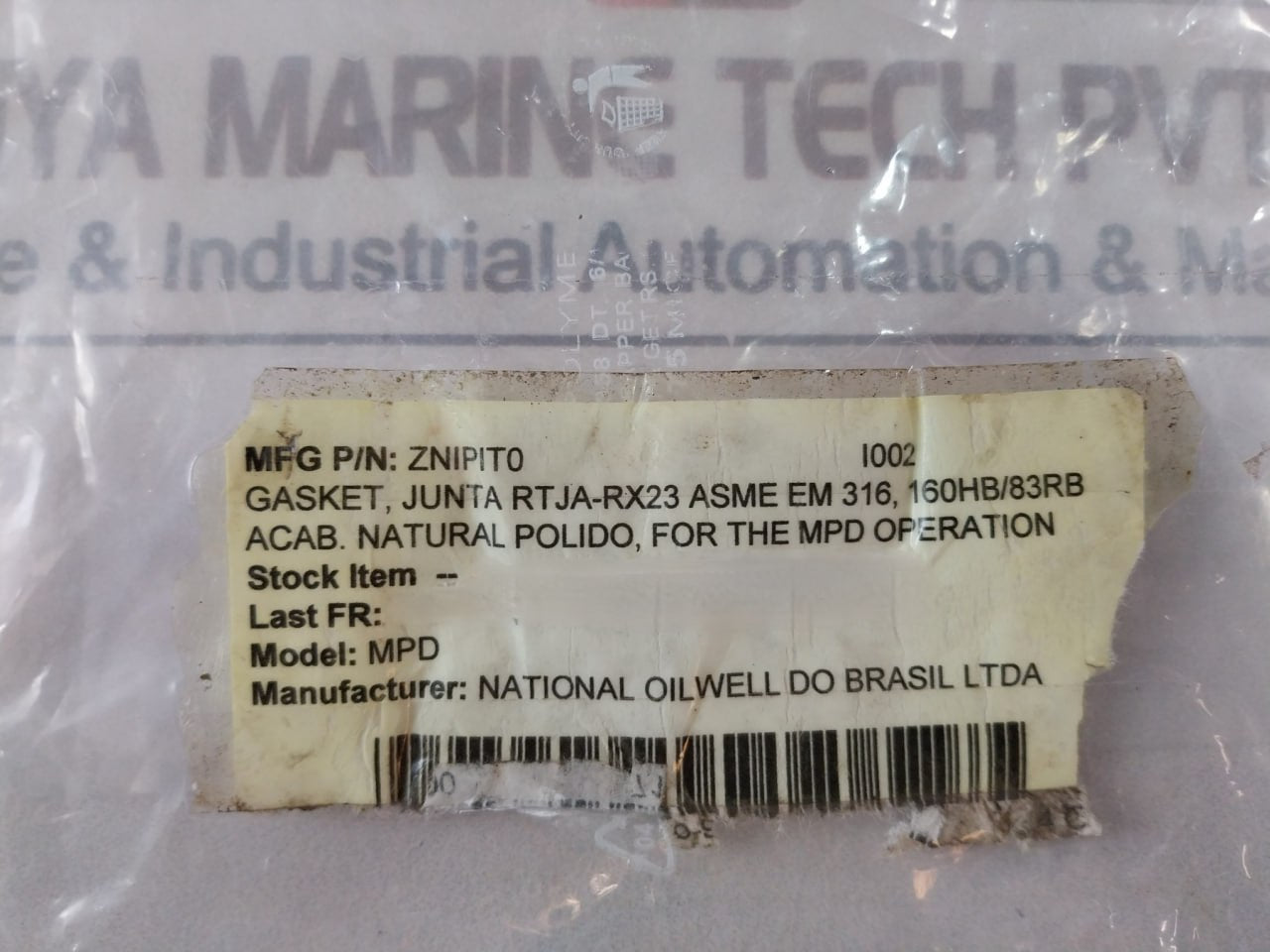 National Oilwell Asmeb16.20 Rx24 Asmeb16.20 Ring Joint Gasket