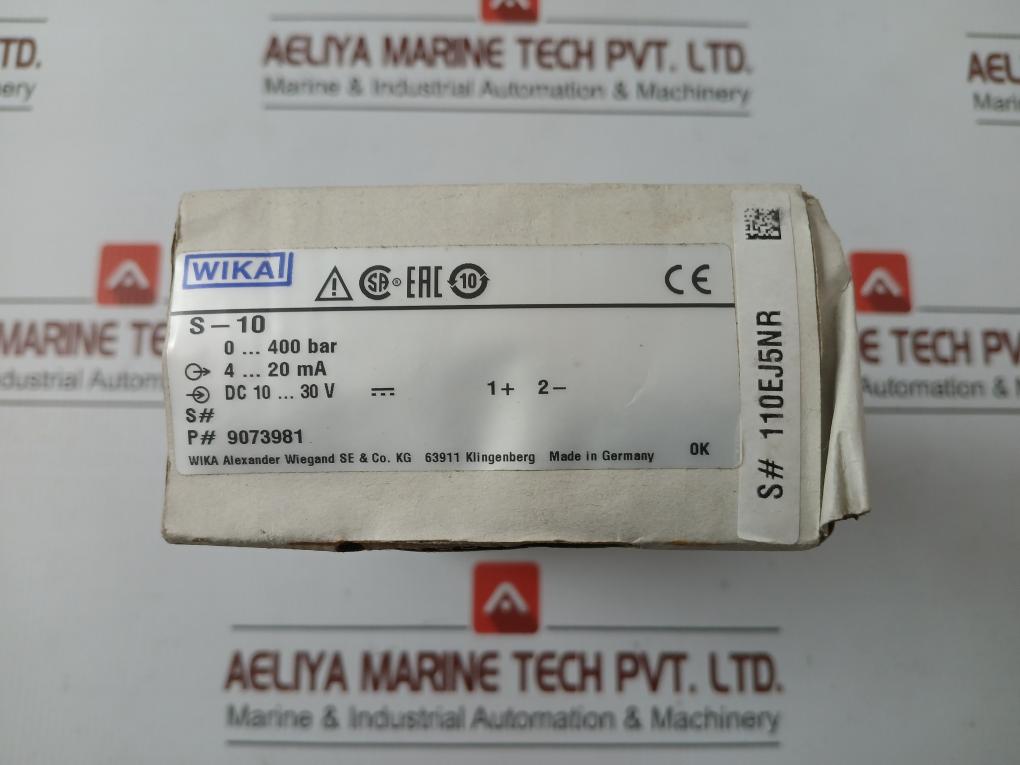 S-10 Pressure Transmitter 0..400 Bar Wika  4..20 Ma 9073981