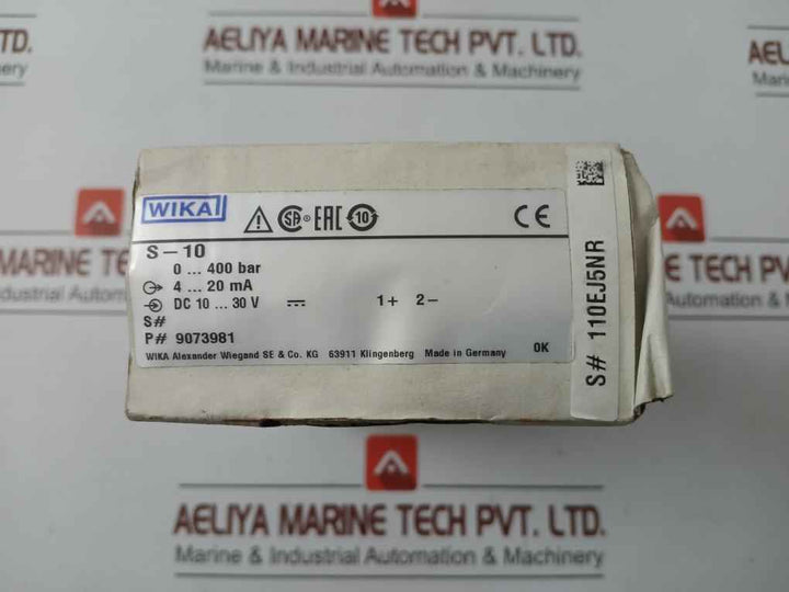 S-10 Pressure Transmitter 0..400 Bar Wika  4..20 Ma 9073981