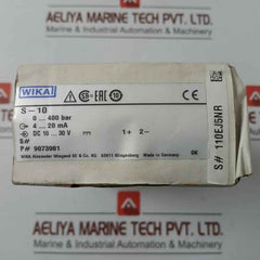 S-10 Pressure Transmitter 0..400 Bar Wika  4..20 Ma 9073981